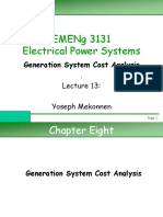 Emeng 3131 Electrical Power Systems: Generation System Cost Analysis