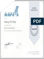 Data Science Methodology Course Certificate