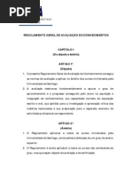 Regulamento Geral de Avaliação da Universidade Santiago