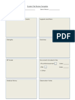 Student File Review Template