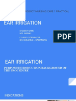 Ear Irrigation: Nurs 516 Emergency Nursing Care 1 Practical