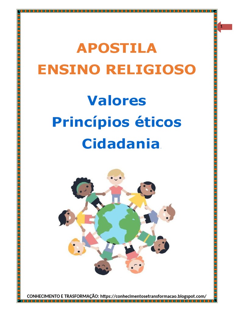 APOSTILA DE ENSINO RELIGIOSO Atualizada 2020 em PDF | PDF | Cidadania ...