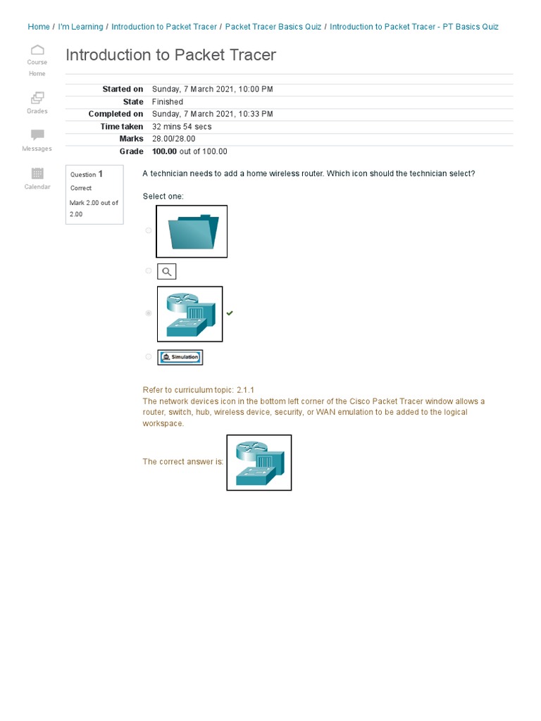 Cisco Packet Tracer - Review | PDF | Router (Computing) | Icon (Computing)