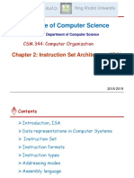 College of Computer Science: Chapter 2: Instruction Set Architecture (ISA)