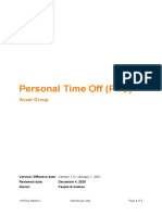 Personal Time Off (PTO) : Avast Group