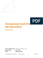 Occasional Work From Abroad Policy