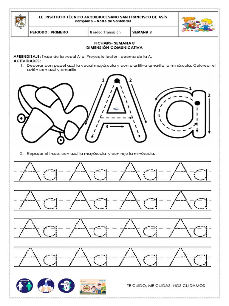 Actividades de la Vocal A-a para Niños | PDF