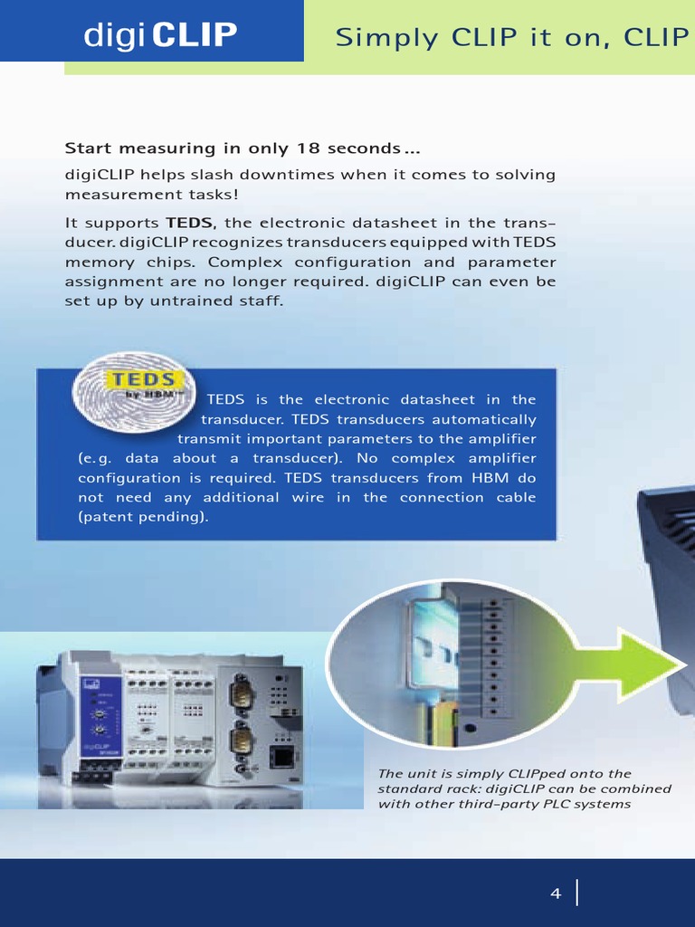Simply CLIP It On, CLIP T: Start Measuring in Only 18 Seconds | PDF