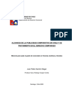 Alcances de La Publicidad Comparativa en Chile y Su Tratamiento en El Derecho Comparado