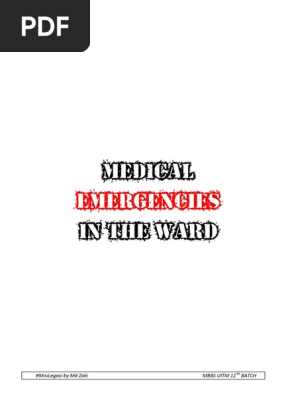 HO NOTES PART 1 - MEDICAL EMERGENCIES NOTES 2.0