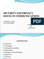 Security and Privacy Issues in Communications: Internal Guide Mrs. P.Gayathri Submitted BY A.Shanthi