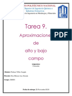 Tarea 9. Aproximaciones de Alto y Bajo Campo