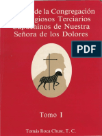 Roca Chust, Tomás - Historia de La Congregación de Religiosos Terciarios Capuchinos de Nuestra Señora de Los Dolores - Tomo I - 1889-1910 - (Madrid, 1968)