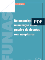 Recomendacoes Para Imunizacao Ativa e Passiva de Doentes Com Neoplasias 2002