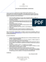 Comunicado Proveedores - Protocolo Covid