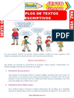 Ejemplos de Textos Descriptivos para Sexto Grado de Primaria