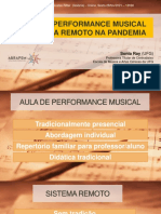 Aulas de Performance Musical em Sistema Remoto