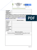 Formato de Solicitud Del Servicio de Fomento Asociativo F-PAA-023