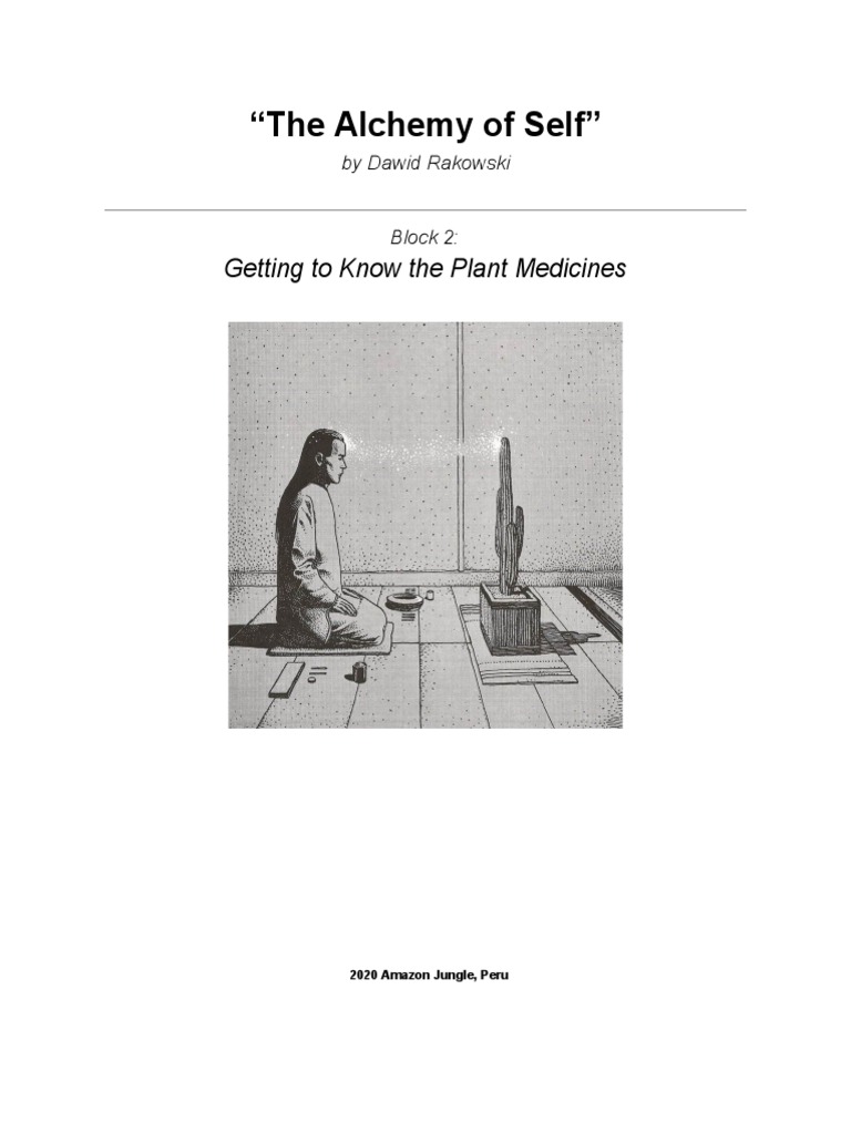 "The Alchemy of Self" Block 2 Plants PDF Ayahuasca Psychedelic