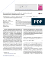 Determination of The Critical Stress For The Initiation of Dynamic Transformation in Commercially Pure Titanium