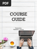 COURSE GUIDE-college and advanced algebra