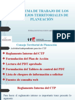 CTP - Tema 4 - ESQUEMA DE TRABAJO DE LOS CONSEJOS TERRITORIALES DE PLANEACIÓN