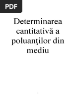Determinarea cantitativa a poluantilor din mediu