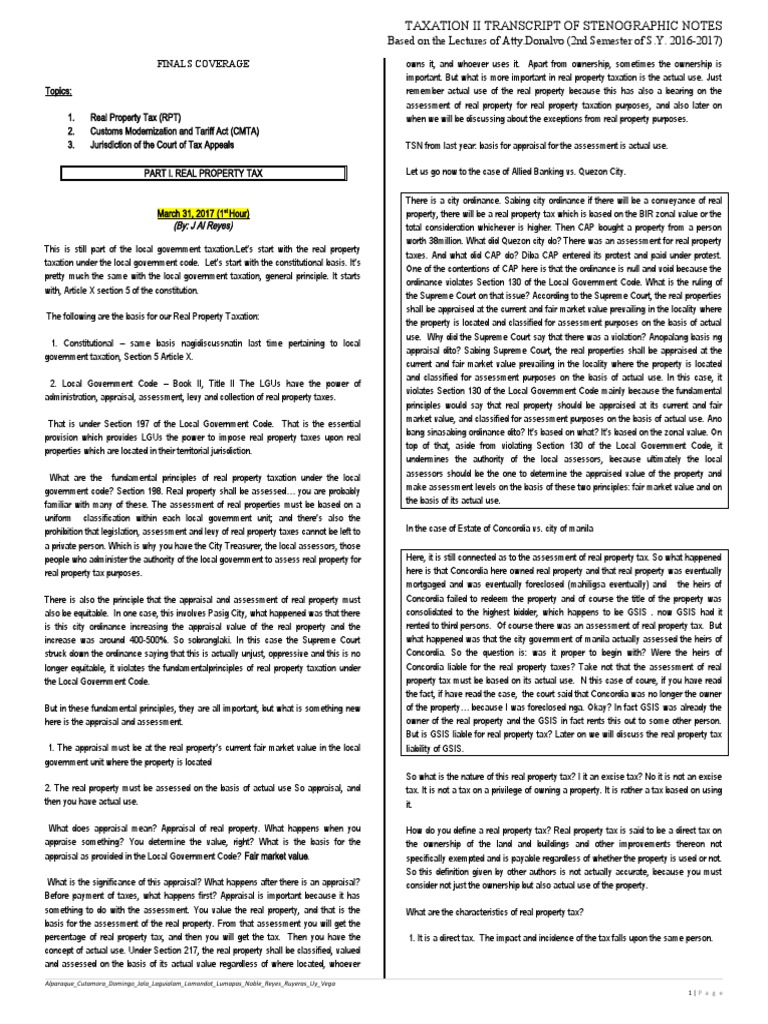 Understanding the Fundamental Principles of Real Property Taxation