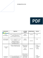 Planificação Actividades Mês de Abril