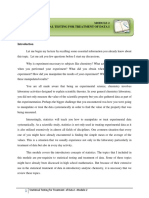 Statistical Testing For Treatment of Data I - Module 2