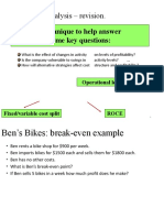 Break-Even Analysis - Revision.: A Technique To Help Answer Some Key Questions