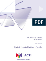 Quick Installation Guide: IP Cube Camera