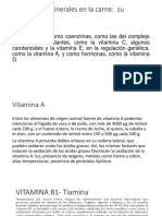 Vitaminas y Minerales en La Carne