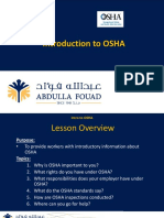 Module 1 Intro To OSHA