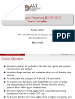 Digital Signal Processing Course Description