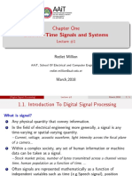Chapter One Discrete-Time Signals and Systems: Lecture #1