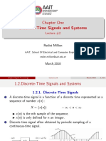 Chapter One Discrete-Time Signals and Systems: Lecture #2