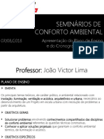 Seminários de Conforto Ambiental (Aula 1 - 07-08-2018)