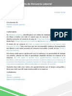 Carta de Renuncia