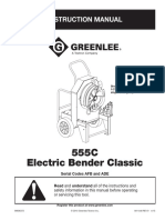 555C Classic Electric Bender - Serial AFB & ADE Instruction Manual