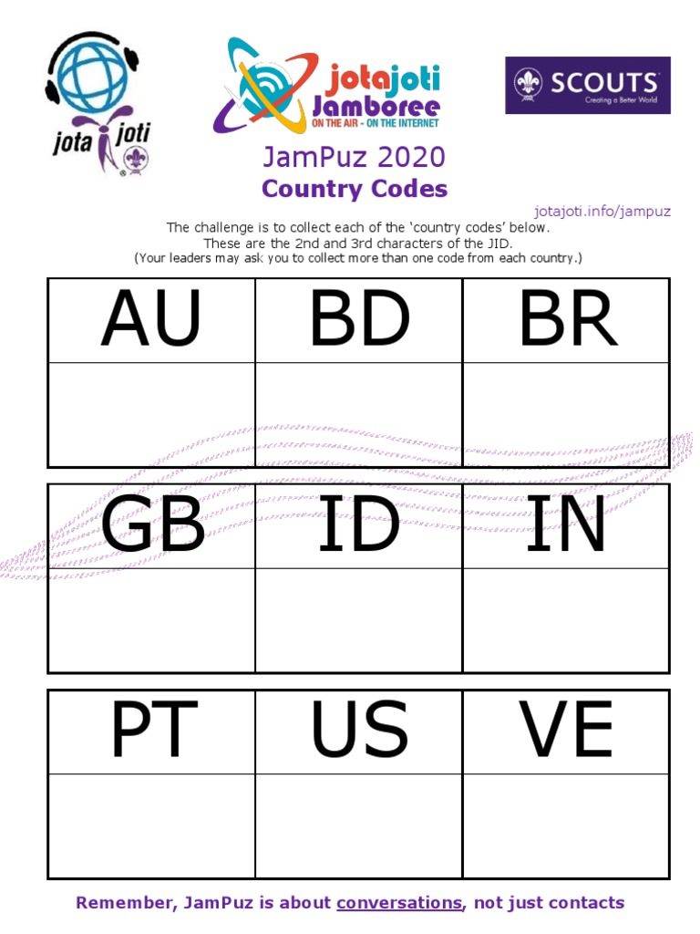 JamPuz2020 Letter Country Codes | PDF