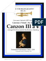 Canzon III A 4: Canzonas e Sonate - No. 188