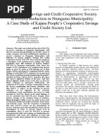 The Role of Savings and Credit Cooperative Society in Poverty Reduction in Ntungamo Municipality A Case Study of Kajara People's Cooperative Savings and Credit Society Ltd.