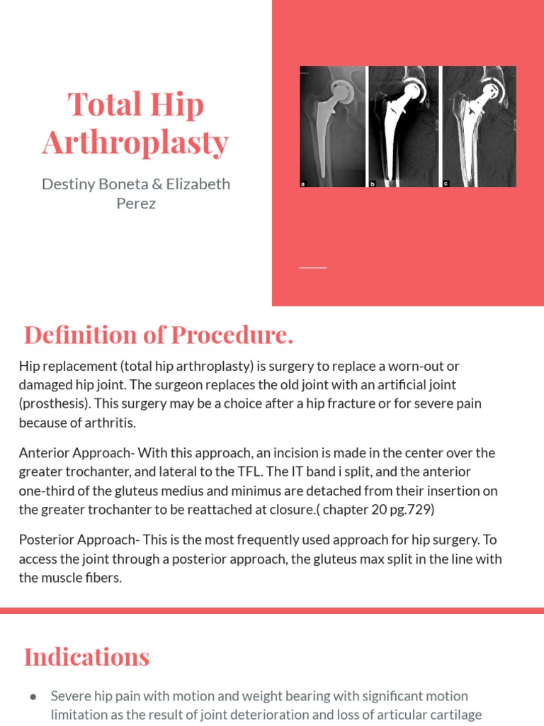 Total Hip Arthroplasty | PDF | Hip | Physical Therapy
