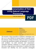 Auto Summarization of Text Using Natural Language Processing