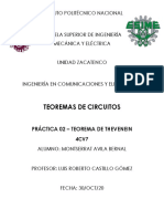  Practica 2 Teoremas de Circuitos Electricos Esime Zacatenco