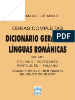 Dicionário Geral das Línguas Românicas - Italiano-Português