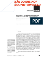 Materiais e Estratégias Didáticas em Ambiente Virtual de Aprendizagem