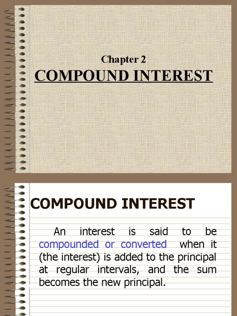 Chapter 2 Compound Interest, PDF, Compound Interest