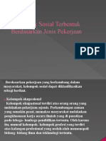 Kelompok Sosial Terbentuk Berdasarkan Jenis Pekerjaan